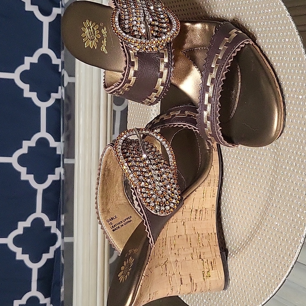 Yellow box, sz 10, Brown, bronze, gold